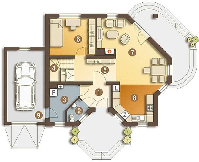 Szpak z garażem 1-st. [A]