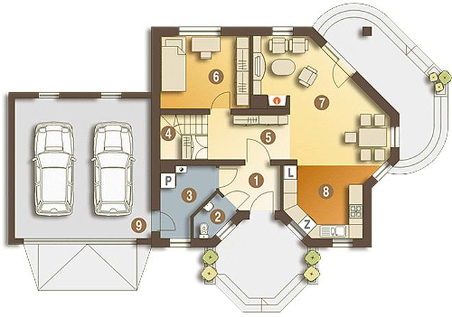 Szpak z garażem 2-st. [A1]