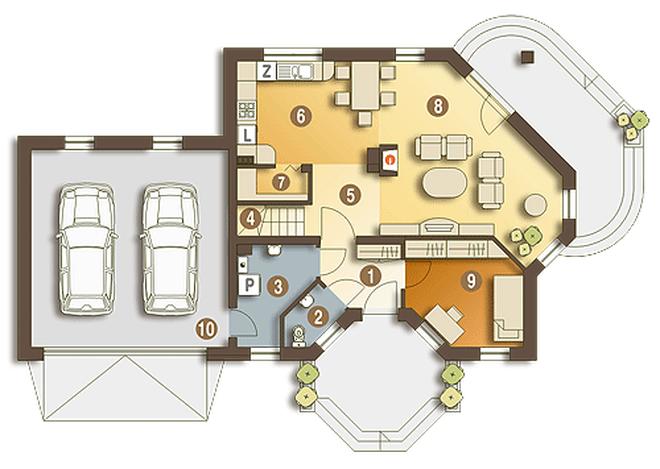 Szpak trend z garażem 2-st. [A]