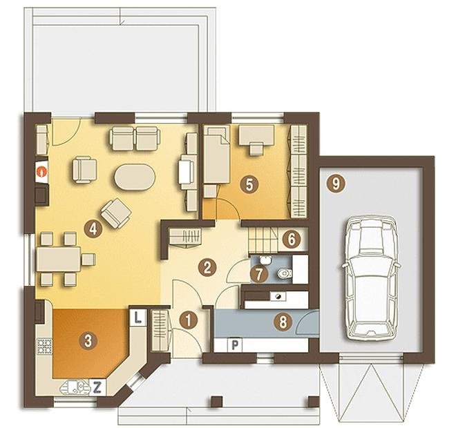 Tereska z garażem 1-st. [A]