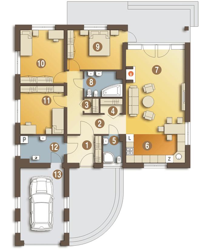 Tomaszek III z garażem 1-st. [A]