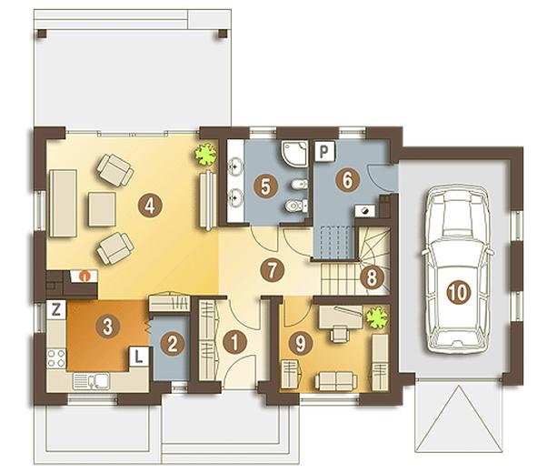 Tymek z garażem 1-st. [A]