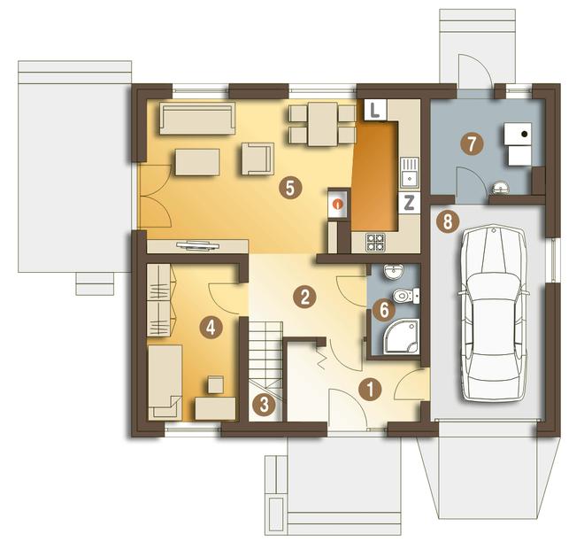 Wanda z garażem 1-st. [A]