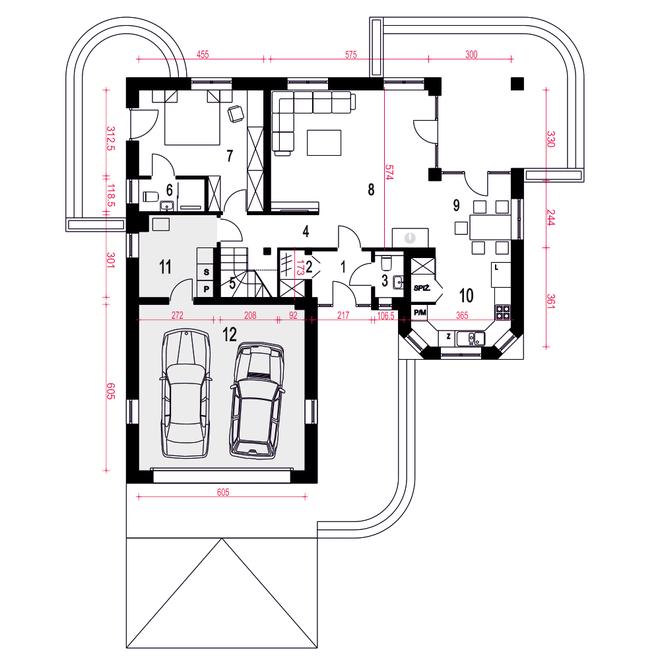 Wega z garażem 2-st. [A]