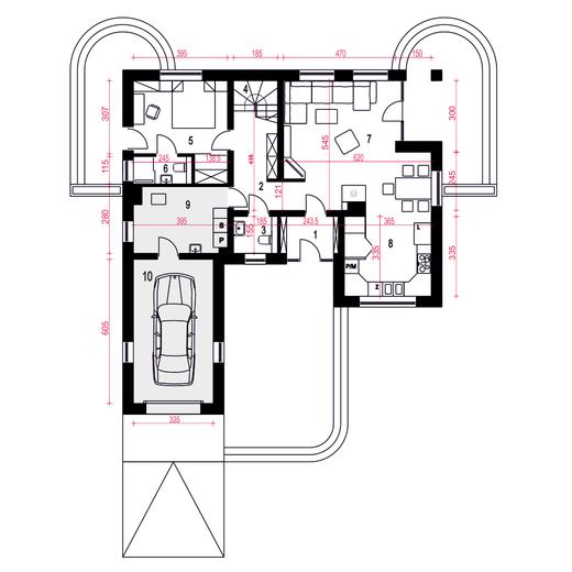 Wega II z garażem 1-st. [A]