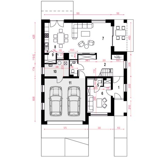 Willa pod kormoranem z garażem 1-st. [A]