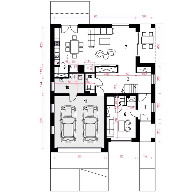 Willa pod kormoranem z garażem 1-st. [A]