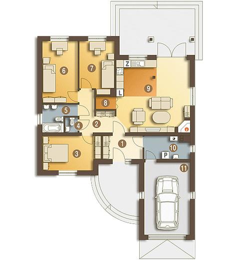 Wróbel z garażem 1-st. [A]