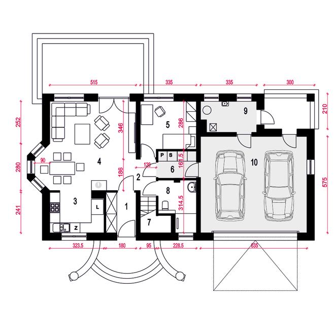 Zgrabna II z garażem 2-st. [A1]