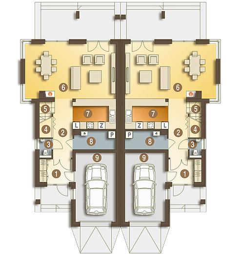 Bazyli z garażem 1-st. [A-BL1]