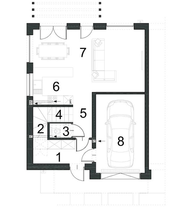 Projekt domu EG-88 segment skrajny
