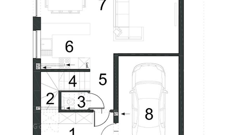 Projekt domu EG-88 segment skrajny