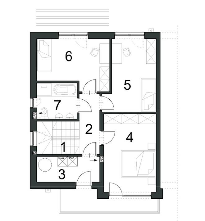 Projekt domu EG-88 segment skrajny