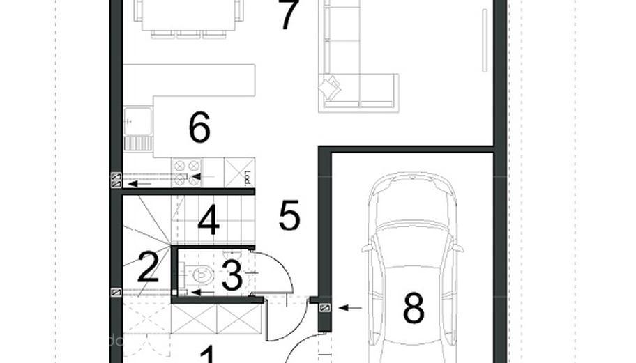 Projekt domu EG-88 segment środkowy