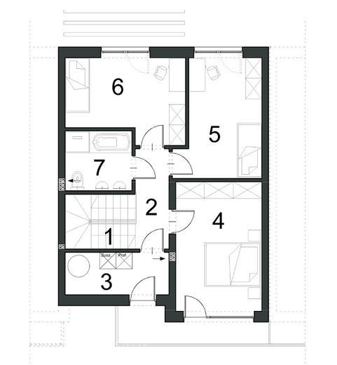 Projekt domu EG-88 segment środkowy