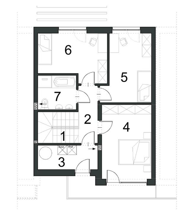 Projekt domu EG-88 segment środkowy