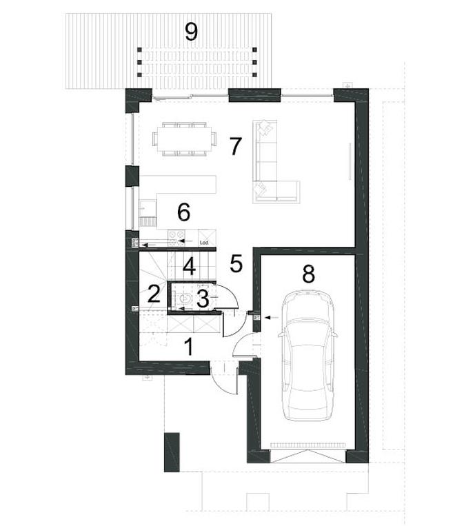 Projekt domu EG-94 segment skrajny