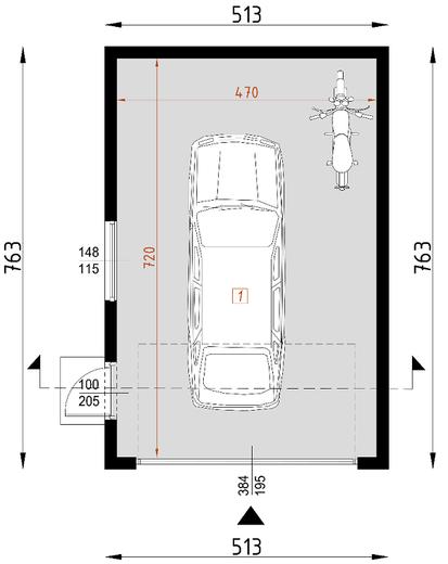 Garaż 2 G2 - wersja drewniana