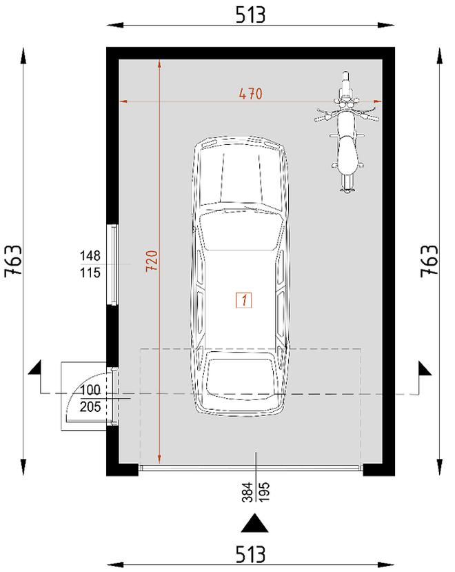 Garaż 2 G2 - wersja drewniana