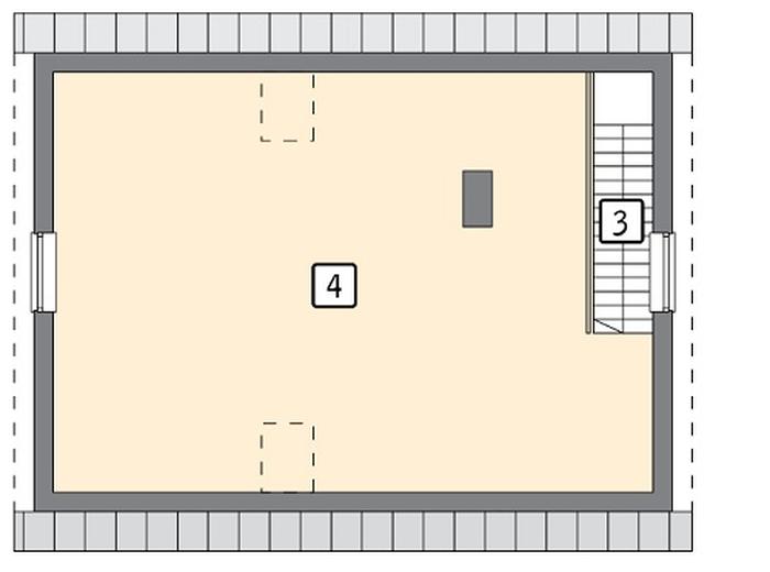 Garaż z poddaszem i pomieszczeniem gospodarczym G30a