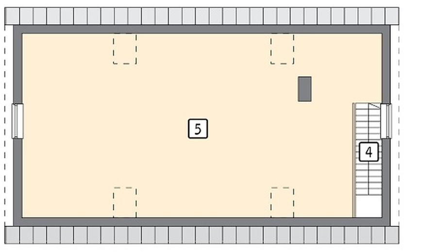 Garaż z poddaszem i pomieszczeniem gospodarczym G30b