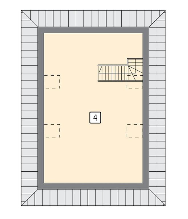 Garaż z poddaszem i pomieszczeniem gospodarczym G51