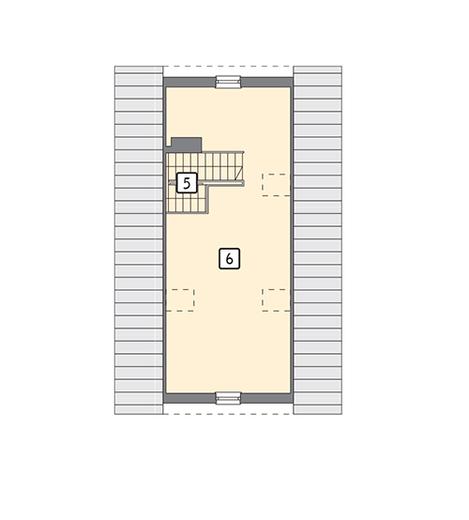 Garaż z poddaszem i pomieszczeniem gospodarczym G56