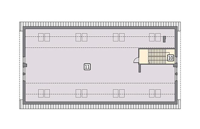Budynek garażowo-magazynowy z pom. pomocniczymi i poddaszem użytkowym GMC30e