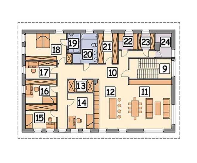 Budynek garażowo-magazynowy z częścią mieszkalną GMC60