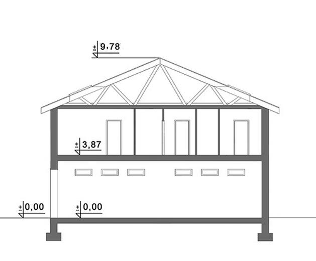 Budynek garażowo-magazynowy z częścią mieszkalną GMC60