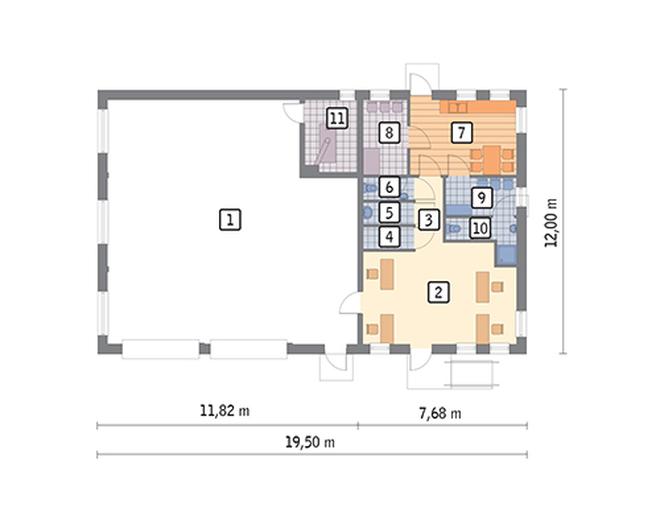 Budynek garażowo-magazynowy z częścią socjalno-biurową GMC61