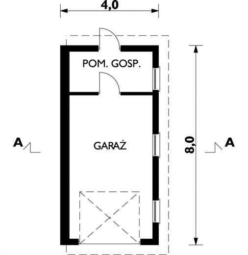 Garaż 09 (z pomieszczeniem gospodarczym)