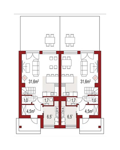 Iskra A dwurodzinny (jednorodzinny dwulokalowy)