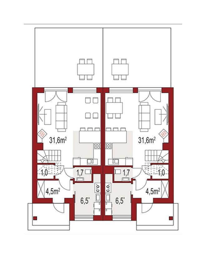 Iskra A dwurodzinny (jednorodzinny dwulokalowy)