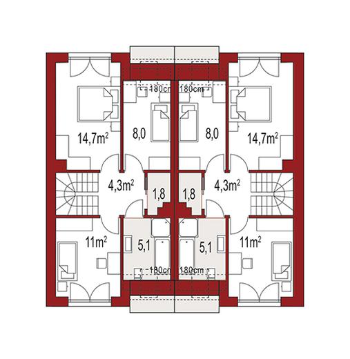 Iskra A dwurodzinny (jednorodzinny dwulokalowy)