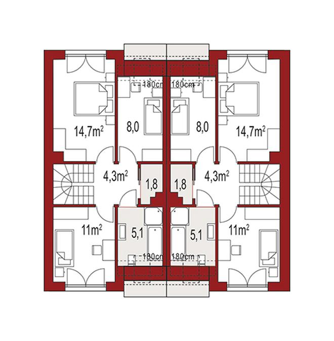 Iskra A dwurodzinny (jednorodzinny dwulokalowy)