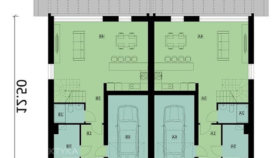 projekt domu Ka123 war.1 Projekt domu Ka123 war.1 (dwulokalowy ...