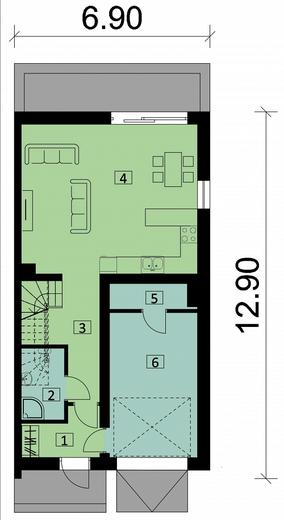 Projekt domu Ka145 S (segment)