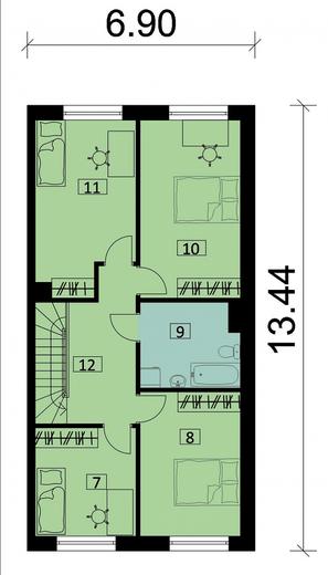 Projekt domu Ka145 S (segment)