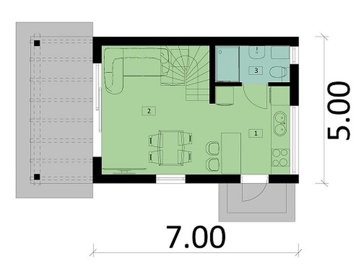 Projekt domu Ka151 Sz (letniskowy)