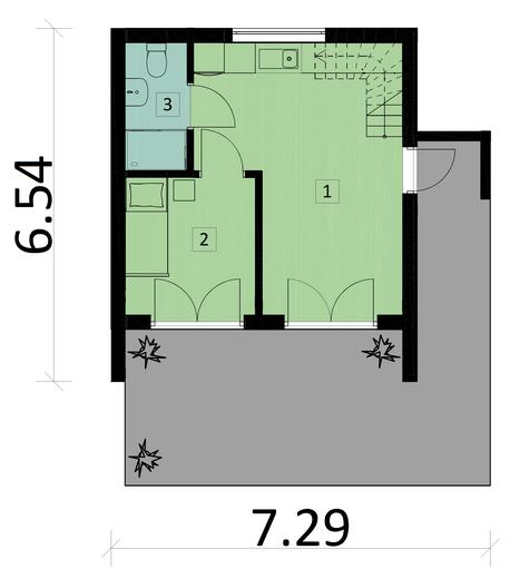 Projekt domu Ka152 Sz (letniskowy)