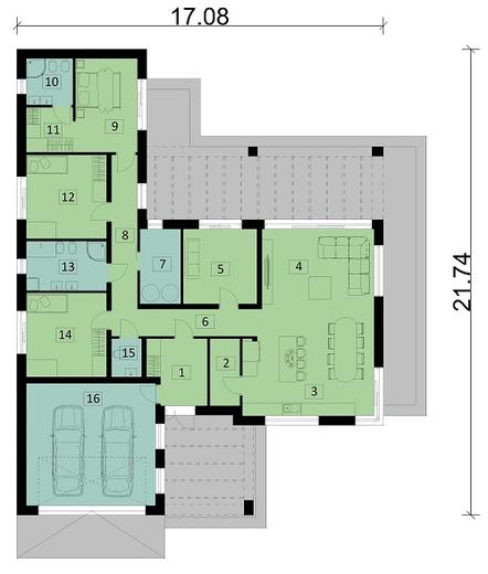 Projekt  domu Ka156 T