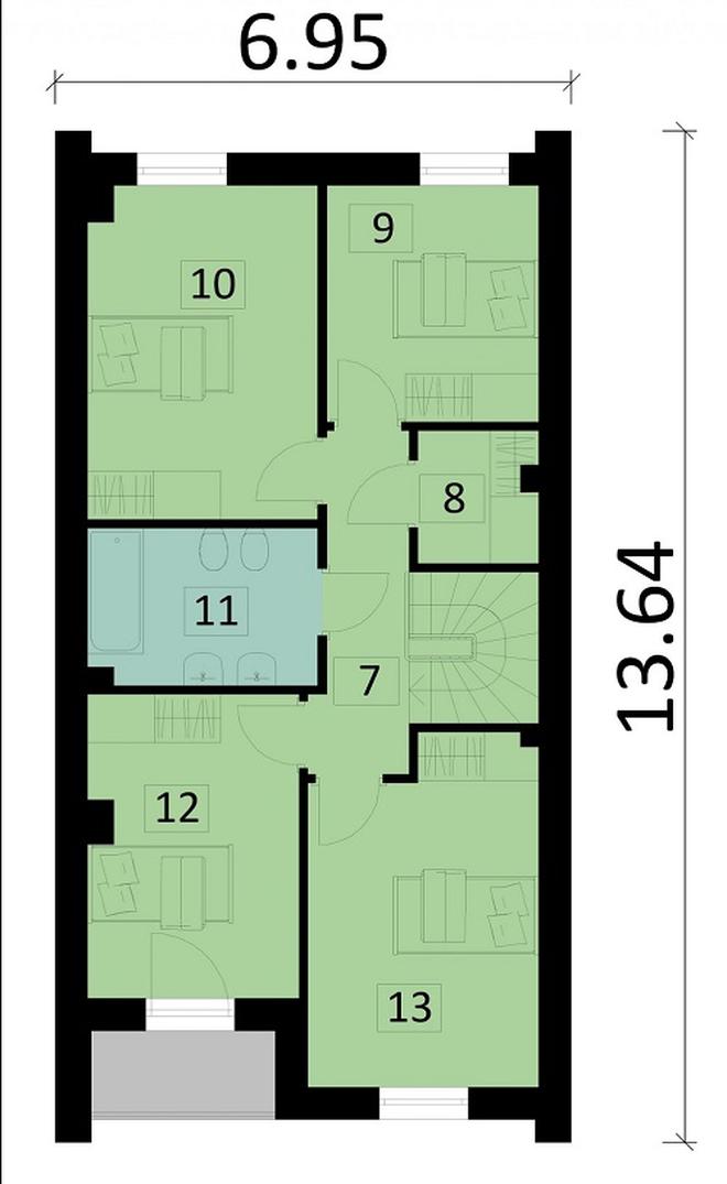 Projekt domu Ka205 S (segment)