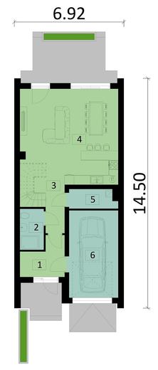 Projekt domu Ka207 S (segment)
