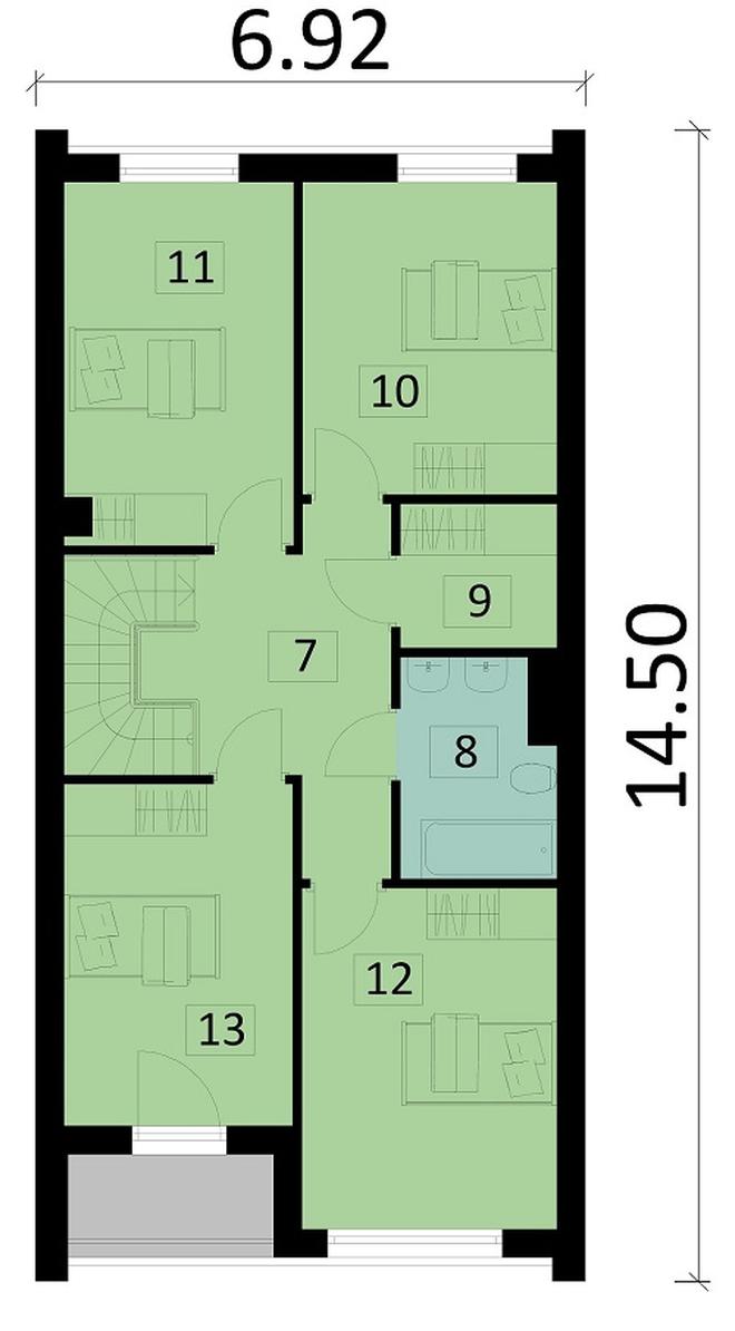 Projekt domu Ka207 S (segment)