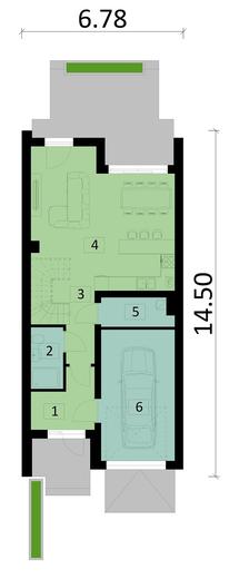Projekt domu Ka208 S (segment)