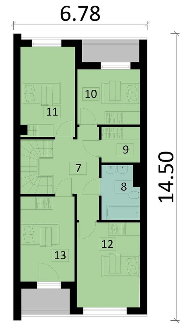 Projekt domu Ka208 S (segment)