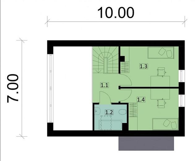 Projekt domu Ka254 T war.1