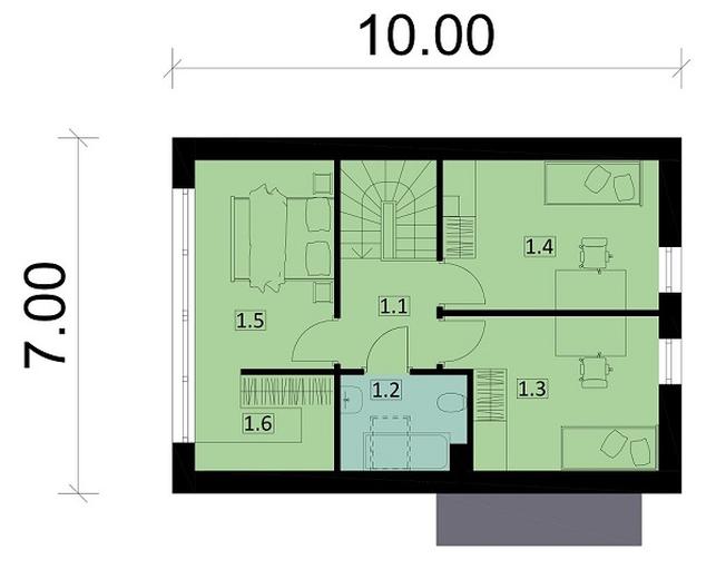 Projekt domu Ka254 T war.2
