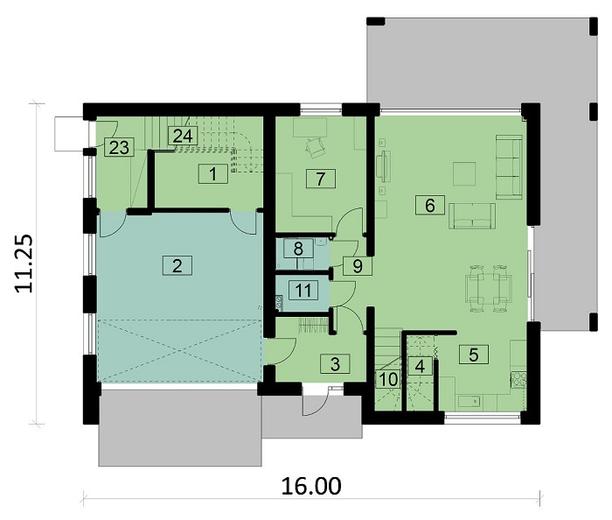 Projekt domu Ka45 (dwulokalowy)